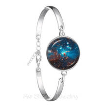 Pulsera de cadena espacial de nebulosa para hombre y mujer, brazalete de cristal Chapado en plata, joyería, mejores regalos 2024 - compra barato