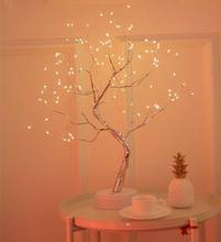 108 LED USB Night Light Copper Wire Christmas Fire Tree Night Light Table Lamp Desktop Decoration Christmas Decoration 2024 - buy cheap