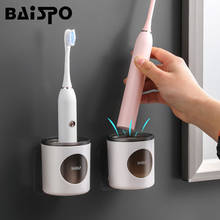 Baispo fixado na parede titular escova de dentes elétrica silicone macio inferior dreno rack criativo simples acessórios do banheiro do agregado familiar 2024 - compre barato