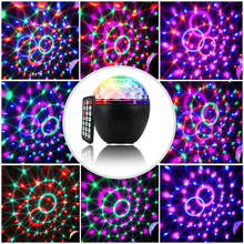 Usb conduziu a lâmpada da fase da bola mágica de cristal & o controlador remoto dc5v 16 cores modos de iluminação da atmosfera do estroboscópio para a barra, ktv, discoteca, festa