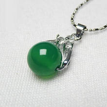 Natural chalcedony Agate Pendant Necklace full of green pendants transporting jade pendant 2024 - buy cheap