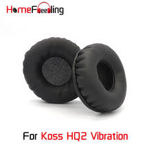 Homefeeling-almohadillas para los oídos para Koss HQ2, almohadillas para los oídos con vibración, redondas, universales, de cuero, almohadillas para los oídos 2024 - compra barato