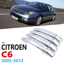 Embellecedor de cubierta de manijas cromadas para Citroen C6, 4 puertas, 2005 ~ 2012, accesorios de coche, pegatinas de estilo automático, 2006, 2007, 2008, 2009, 2010 2024 - compra barato