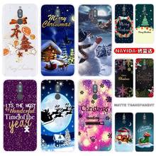 Чехол для телефона Huawei Mate 30 20 10 Lite Pro, Y7 Y9 2019 2018 2017 Nova 5T 4 3, Рождественские поздравления, фиолетовый 2024 - купить недорого