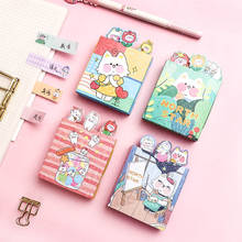 Cute Cartoon cat 6 Folding laser Memo Pad N Times Sticky Notes Escolar Papelaria School Supply Decorative Bookmark Label 2024 - buy cheap