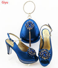 Doershow bonito sapatos e bolsa conjunto africano conjuntos novo italiano sapato saco conjunto decorado com strass de alta qualidade! HIA1-26 2024 - compre barato