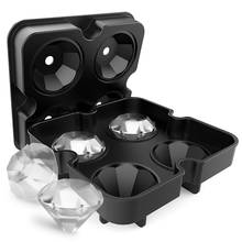 4 Cell  Ice Ball Mold Diamond Creative Ice Cube Mould Ice Mold Kitchen DIY Tools Ice Tray Whiskey Wine Cocktail Ice Ball Maker 2024 - buy cheap