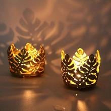 Creative Wrought Iron Hollow Leaf Candle Holder Home Decoration Candle Holder Decoration Wedding Decoration 2024 - buy cheap