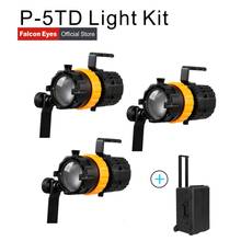 Falcon Eyes Photography Equipment 3pcs 50W Mini Spot Lights Bi-color Video Studio Movie Lighting Fill Lamp P- 5TD With a Case 2024 - buy cheap