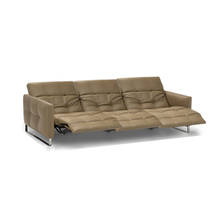 Sofá cama eléctrico reclinable de cuero auténtico para sala de estar, sillón nórdico moderno para relajarse, sala de estar, 3 asientos, 25x100cm 2024 - compra barato