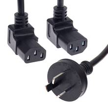 AU Power cord 1M IEC C13 to Australia SAA 3 Prong plug Extension Power Cable 90 degrees Angle C13 Power Lead Cord 2024 - buy cheap