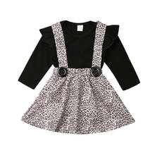 0-24m infantil roupas da menina do bebê manga longa macacão + leopardo bib vestido quente conjunto de roupa 2024 - compre barato