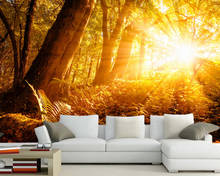 Sunlit forest natural  Scenery 3d wallpaper,living room TV sofa wall bedroom wall papers home decor restaurant mural 2024 - buy cheap