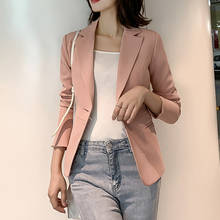 2xl Autumn Women Blazers And Jacket 2020 Fashion Slim Korean Coat Pink Blazer Largo Mujer Office Lady Blazer Work Office Outfit 2024 - buy cheap