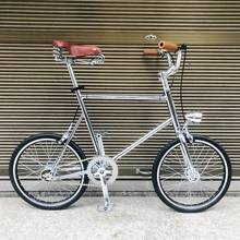 20 Polegada única velocidade da bicicleta do vintage fixie retro tira 46cm quadro mini bicicleta com luz duplo v freio 2024 - compre barato