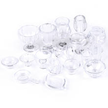 17Pcs/Set Mini Transparent DIY Pretend Play Kitchenware Toy Drink Cups Dish Plate Tableware Miniatures 2024 - buy cheap