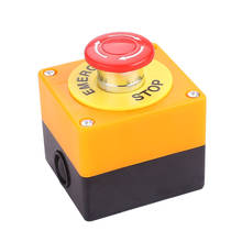 LAY37-11ZS botão de parada de emergência, botão vermelho de sinal vermelho, interruptor de pressão dpst ac 660v 10a no + nc 2024 - compre barato