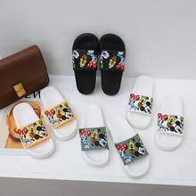 Disney children's cartoon Minnie Mickey boy girl adult men and women non-slip sandals and slippers home shoes beach shoes 2024 - buy cheap