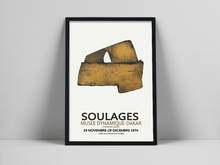 Póster de exposición Soulage, póster de Pierre Soulage, Impresión de Soulage, impresiones artísticas, Impresión de exposición, Exposición de museo, Arte abstracto 2024 - compra barato