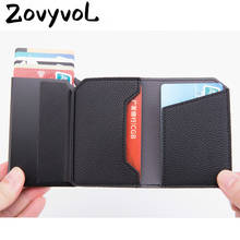 ZOVYVOL 2021 Anti-theft Smart Wallet Carbon Fiber Credit Card Holder RFID Pop-up Clutch Multi Men and Women Unisex Card Case 2024 - buy cheap