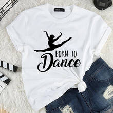Camiseta feminina estampada, modelo vintage, camiseta para mulheres recém-nascidas para dança, balé e verão 2024 - compre barato