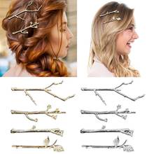 coxeer 4Pcs/Set Creative Geometric Hair Clips Fashion Branch Vintage Alloy Hair Pin Bobby Pin Hair Accessories For Women Girls 2024 - buy cheap