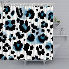 Leopard Pattern Black Blue Bathroom Curtains Colorful Waterproof Polyester Fabric Shower Curtain For Bath Painting Curtains Sets 2024 - buy cheap