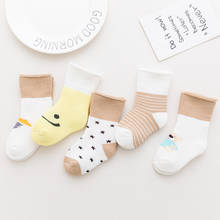 5Pairs/lot Infant Baby Socks Autumn Baby Socks for Girls Cotton Newborn Cartoon Boy Toddler Socks Baby Clothes Accessories 2024 - buy cheap