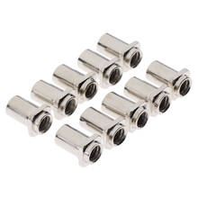 10 Pcs Chrome Thread Swivel Nuts Drum Lug Swivel Nuts for Tom Drum Lug Replacement Parts Accessory 2024 - buy cheap