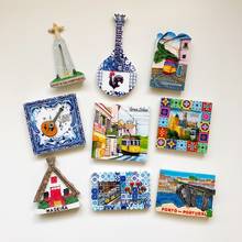 BABELEMI Portugal Travel Souvenir Fridge Magnets Creative Resin 3D Lisbon Porto Madeira Sintra Fado Refrigerator Magnet Decor 2024 - buy cheap