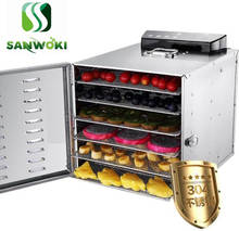 6 layers Fruits Vegetable Herb Drying Machine Snacks Meat Dried Food Dryers raisin maker Stainless steel Food Dehydrator 2024 - buy cheap