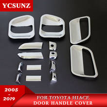 Ycsunz-cubierta de manija de puerta para Toyota Commuter, accesorios de fibra de carbono cromado negro para Toyota Hiace 2005, piezas de coche, 2017-2016 2024 - compra barato