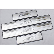 Для Mitsubishi ASX 2011-2019 автомобильный Стайлинг Накладка на порог из нержавеющей стали и защитная Накладка на порог заднего стекла 2024 - купить недорого