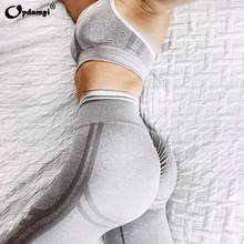 2020 New Women's 2 Piece Tracksuit Workout Outfits Gym Sports Clothing Seamless High Waist Leggings and Bra Yoga Activewear Set 2024 - buy cheap