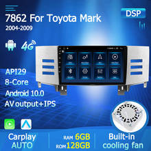 Android 10.0 For Toyota Reiz Mark X 2004-2009 Car Radio Multimedia Video Player GPS Navigation NO DVD 2 Din Octa-Core Stereo IPS 2024 - buy cheap