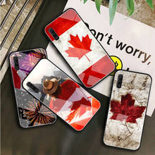 Bandeira canadá Red Maple Caixa De Vidro Temperado Para Samsung Galaxy A10S A10E A20S A20E A30S A40 A50S A60 A70 A80 A90 A6 A7 A8 Shell 2024 - compre barato