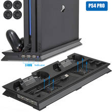 Estación de carga multifunción para mando de PS4 Pro, base de carga para consola PS4 Pro, soporte de cargador Dual con 3 puertos USB 2024 - compra barato