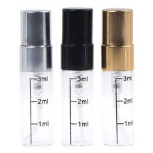 Botella de vidrio de 3ml con báscula, botellas de Perfume vacías, atomizador, pulverizador portátil, para, contenedor para guardar herramientas de maquillaje 2024 - compra barato