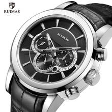 RUIMAS-Reloj de pulsera para hombre, accesorio Masculino de pulsera resistente al agua con mecanismo automático, complemento mecánico de marca de lujo de reloj de pulsera con Correa de cuero, 6767 2024 - compra barato