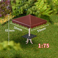 1:75 Scale Model Umbrella Parasols Sun Outdoor Landscape Umbrella ABS Square Mini Umbrella Building Scenery 2024 - buy cheap