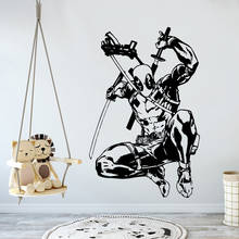 Deadpool Wall Stickers Dormitory Art Adornment Cool Movie Character Vinyl Wall Decals Home Decor Nursery Children Room Y915 2024 - buy cheap