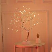 LED Night Light Mini Christmas Tree Copper Wire Garland Lamp For Home Kids Bedroom Decor Fairy Lights Luminary Holiday lighting 2024 - buy cheap