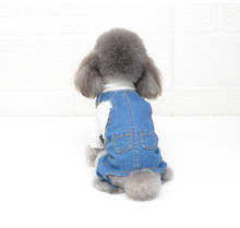 Pet Dog Clothes Winter Dog Overalls Romper Small Dog Costume Jumpsuit Suit Puppy Clothing Denim Jeans Pet Outfit Dropshipping 2024 - buy cheap