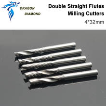 10pcs Carbide CNC Milling Cutters Tools Single Flute Spiral Bit Router End Mill CED 4mm CEL 22mm 2024 - buy cheap