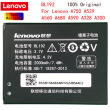 Оригинальный аккумулятор Lenovo BL192 BL 192, литий-ионный аккумулятор для телефона Lenovo A300, A750, A328, A328T, A526, A388T, A529, A680, A590, A560, A505E 2024 - купить недорого