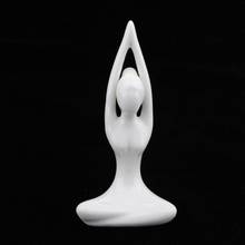 Ceramic Yoga Lady Statue Figurine Dancer Ornaments Girl Figurine Craft Home Wedding Dance Studio Decor Gift 2024 - buy cheap