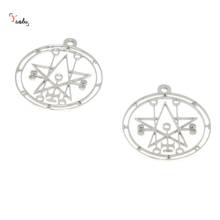 5pcs/lot Astaroth Sigil Symbol charm Demonic Satanic Sigil Demon Emblem Amulet Stainless steel pendant 25mm 2024 - buy cheap