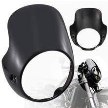 Carenado para faro delantero de cafetería Retro, 7,5 pulgadas, parabrisas envolvente para Triumph Bonneville T100 Thruxton Monster CB150 R18 2024 - compra barato