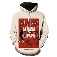 Brand  3D print Hoodies and Sweatshirts TV Series La Casa De Papel Money Heist House of Paper Men/Women Fashion Clothing 2024 - buy cheap