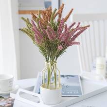 Romântico roxo espuma trigo artificial lavanda flores bouquet de casamento decoração de casa flores falsas decoração de mesa 2024 - compre barato